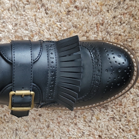 Pink Martini Black Loafers with Buckle Detail - Picture 3 of 4
